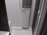 The end washroom of the Adria Astella Glam Edition Rio Grande has much to like, but Practical Caravan's expert test team would have preferred a fully lined shower cubicle
