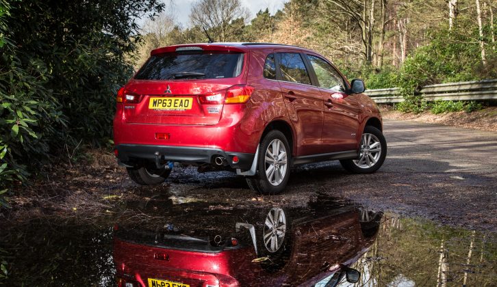 For a car this size, the Mitsubishi ASX has a healthy kerbweight, but its low legal tow limit worried Practical Caravan's reviewers