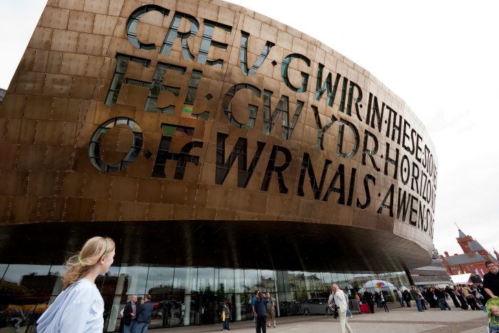 Visit the Wales Millennium Centre in Cardiff Bay, one of the iconic must-see sights on your caravan holidays in Wales