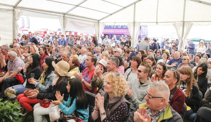 Gain skills and knowledge by attending one of the many Chef's Theatres with celebrity chefs, like this one at last year's Brighton Foodies Festival
