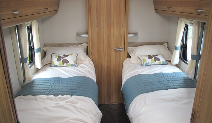Practical Caravan's reviewers liked the visual clues used to separate the bedroom from the rest of the Xplore 574