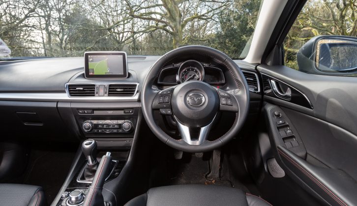 The standard of finish in the Mazda 3's cabin – a big improvement over that in the earlier version – impressed Practical Caravan's reviewers