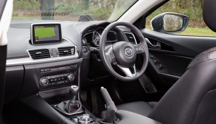 The Mazda 3 comes with a six-speed manual or an automatic gearbox