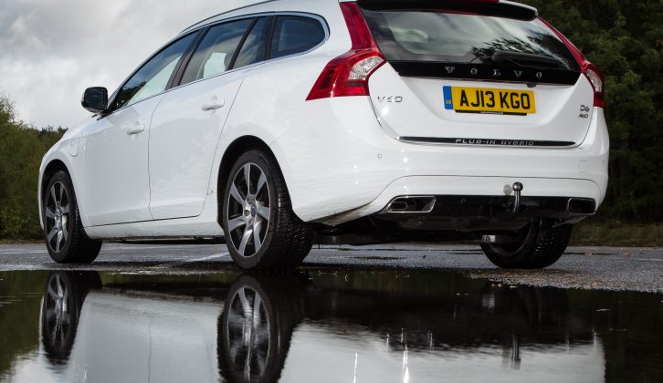 Practical Caravan's reviewers were pleased by how quick and refined the Volvo V60 D6 Plug-In Hybrid was as a solo drive