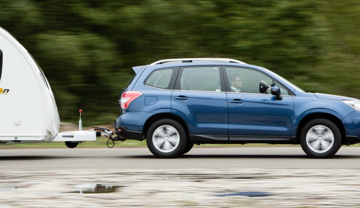 The Subaru Forester gathers speed well except when overtaking, noted the expert test team at Practical Caravan