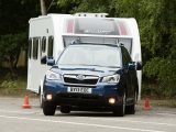 The Subaru Forester leaned heavily in Practical Caravan's emergency lane-change test