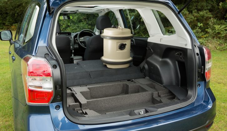 Lower the Subaru Forester's rear seats to extend the boot, say Practical Caravan experts
