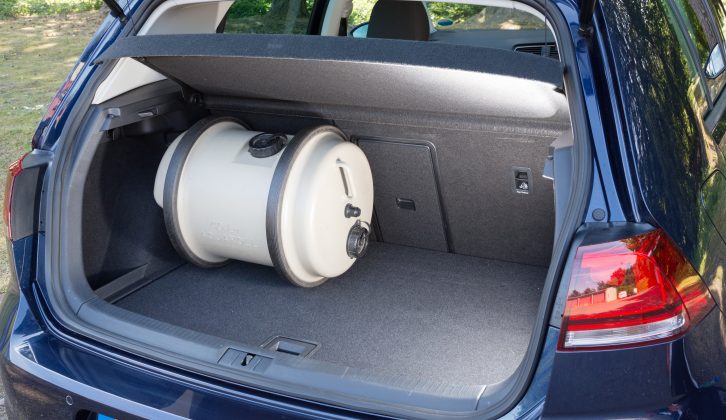 Practical Caravan's experts say space in the boot of the VW Golf falls short of that in the Skoda Octavia