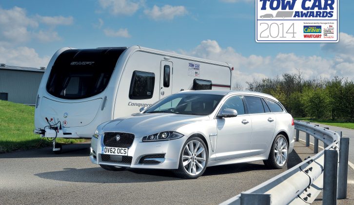 The V6 diesel Jaguar XF Sportbrake was the best tow car in its class and is a very handsome option, too