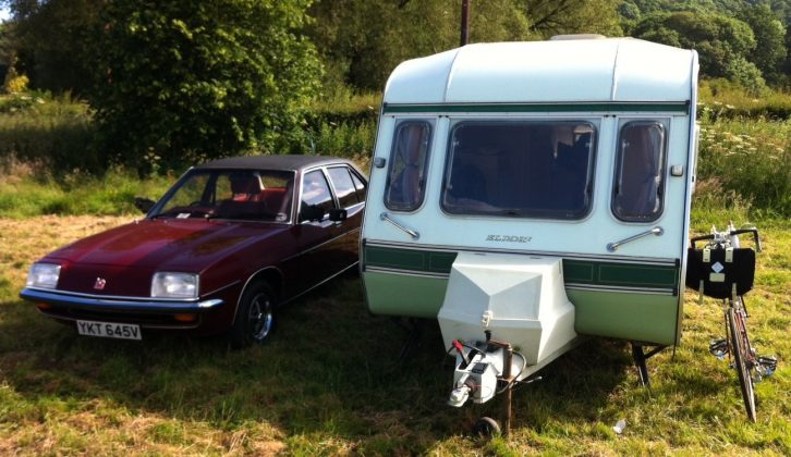 With vintage caravans and classic cars in vogue, and the bike to match, Practical Caravan's Motty had quite an eye-catching outfit