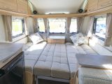 The front lounge of the Coachman Vision 580/5 converts easily into a large double bed, report Practical Caravan's reviewers
