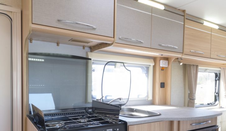 Practical Caravan gave the Coachman Vision 580/5's kitchen a very positive review, in which the equipment, worktop and storage options won praise