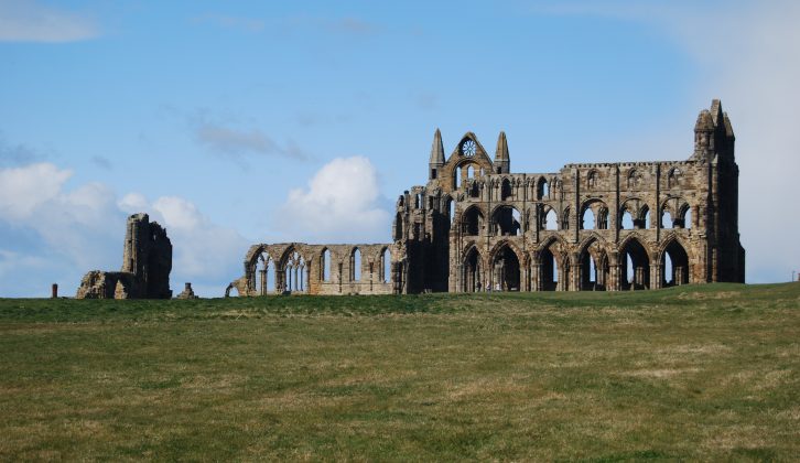 The haunting beauty of Whitby Abbey in North Yorkshire makes it a top destination for caravan holidays in North Yorkshire