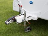 An AKS hitch stabiliser is part of the Premium Pack of options on the Bailey Pursuit 560-5, report Practical Caravan's reviewers
