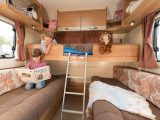 The fold-down bunk at the rear of the Bailey Pursuit 560-5 is ideal for occasional guests, reckon the Practical Caravan test team