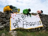 Communities along the Tour de France route got in the mood and showed strong support for the British cyclists