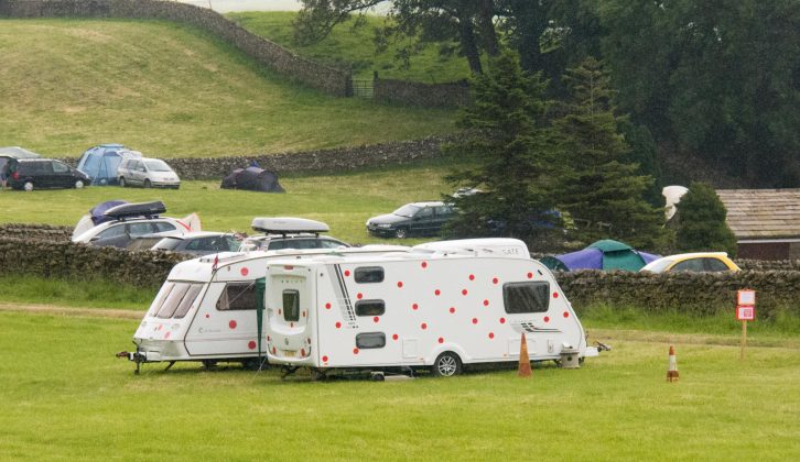 Painting your tourer to celebrate Le Tour de France is certainly showing commitment from some supporters on their caravan holidays in Yorkshire