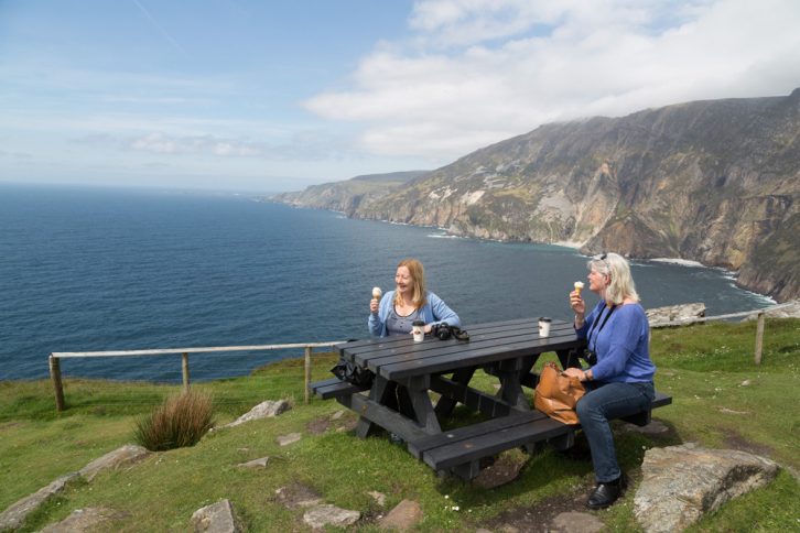 Claudia Dowell and Kate Taylor travelled to Sleave League sea cliffs on Ireland's Wild Atlantic Way