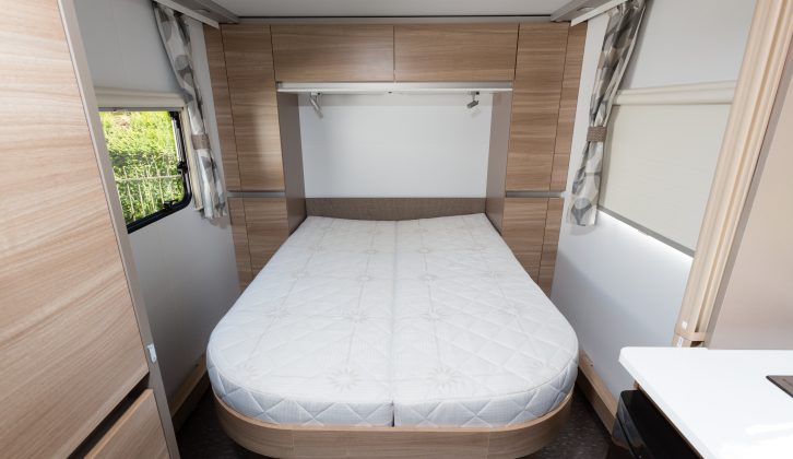 There is an island bed in Adria's Trent caravan, part of its 2015 range – the year in which the company celebrates its 50th anniversary