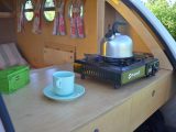 Open up the 'boot' of the Pod and you have a flexible working area – a stove fits into one of the drawers, ready to make the perfect cuppa