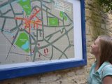 Bryony and Jennie explored Cirencester on foot, with the help of the town's useful street maps