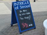 The girls tried their best to follow the advice from various signs in Stroud