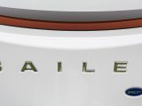 Chromed Bailey script adorns the front panel of the new for 2015 Unicorn III range of caravans