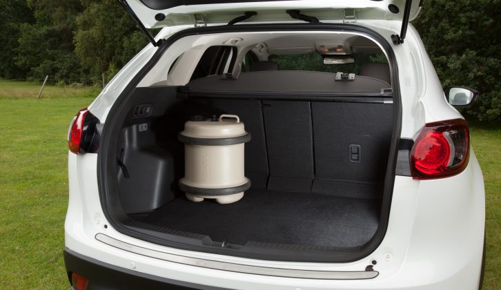 The Mazda CX-5 boasts 503 litres of luggage space with the rear seats in use