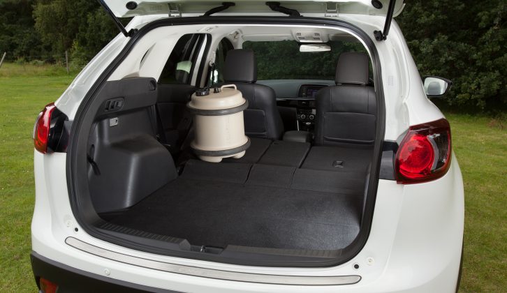 The Mazda CX-5's rear seats fold down easily to create a loading area of 1620 litres