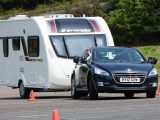 The Peugeot 508 exhibited plenty of grip and power in Practical Caravan's emergency lane-change test