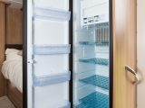 The 133-litre Dometic tower fridge-freezer is the biggest change in the Bailey Unicorn Cadiz kitchen for 2015