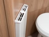 There is now a radiator in the washroom of the new Bailey Unicorn Cadiz, reviewed by the expert team at Practical Caravan