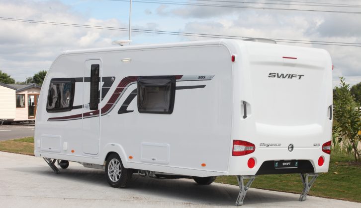 The 2015 Swift Elegance 565 has been designed with aerodynamics in mind, which helps fuel efficiency when on tow