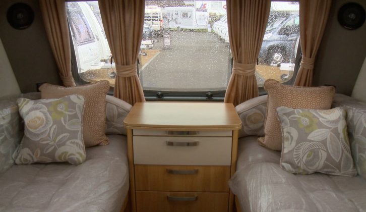 The lounge of the Coachman VIP 545/4 is comfortable but a squeeze for four, say Practical Caravan reviewers