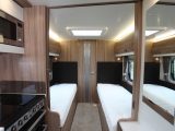 The two fixed beds in the Elegance 565 have Duvalay Duvalite mattresses, the nearside berth measuring 1.84m x 0.68m, the shorter offside 1.72m x 0.68m