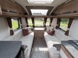 The Practical Caravan review team like the Coachman Pastiche 460/2's standard sunroof and a Heki rooflight, which make for an airy lounge