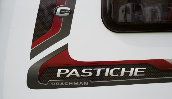 The Coachman Pastiche 460/2 has bold external graphics