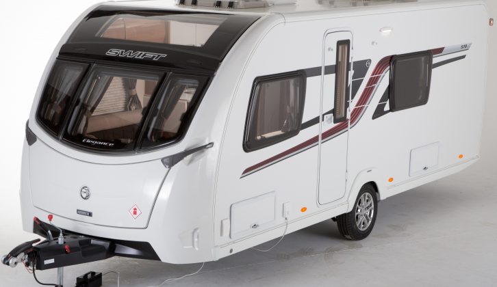 Practical Caravan reviewers praise the tapered front and overall eye-catching design of the Swift Elegance 570
