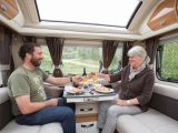 The lounge is bright and airy thanks to the largest sunroof that Swift has ever fitted on any caravan, report Practical Caravan's reviewers