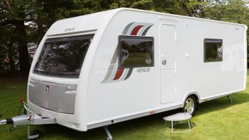 The Venus 540/4 underwent a full redesign, including splashes of colour, but it still looks fairly boxy, observe Practical Caravan's reviewers