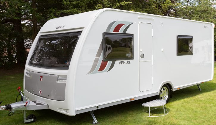 The Venus 540/4 underwent a full redesign, including splashes of colour, but it still looks fairly boxy, observe Practical Caravan's reviewers
