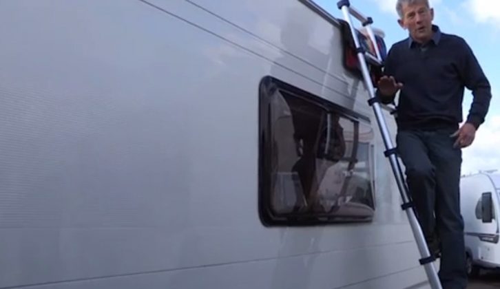 Yes, we did promise you John Wickersham up a ladder in our new TV show on The Caravan Channel – tune in on Sky 192, Freesat 402 or watch live online to find out why