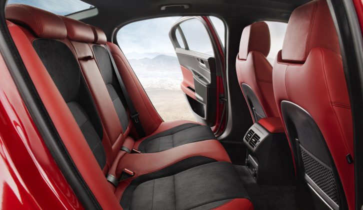 Jaguar tells us that rear seat space in the XE is on a par with that offered by key rivals