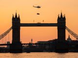 This iconic British brand made the most of the capital for the Jaguar XE's reveal, a helicopter carrying the car past famous landmarks en route to its Earls Court debut