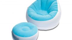 Inflatable furniture can be very useful on your caravan holidays, as this Intex Café Chaise chair and footstool prove in the Practical Caravan review