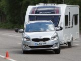 Its healthy kerbweight is good, but the Kia Carens wasn't too secure when towing our Swift Expression 514