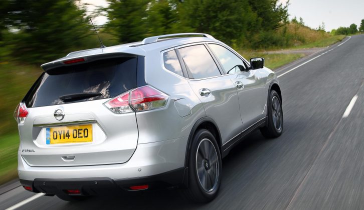 The Nissan X-Trail's 1.6-litre diesel engine has 236lb ft torque, ample for towing, and bump absorption is impressive