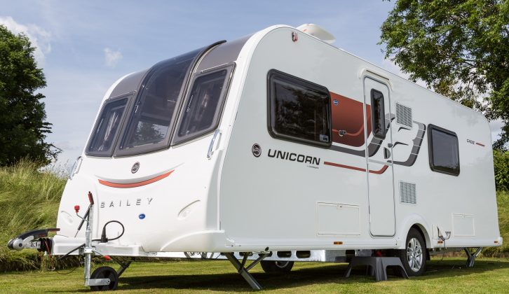 The Bailey Unicorn Cadiz is one of the Bristol brand's 2015 stars – see it at the Motorhome and Caravan Show in Birmingham