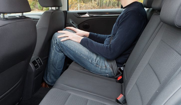 Rear-seat passengers in the Volkswagen Golf get ample leg and headroom, air vents and a comfortable ride