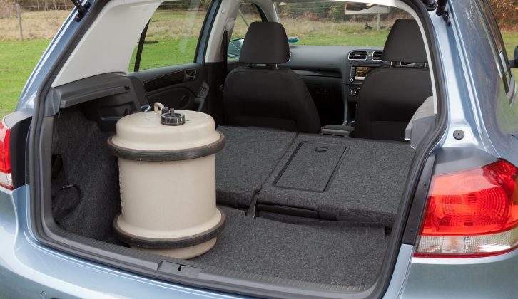The 60/40 split rear seats allow plenty of flexibility in the VW Golf's boot, but the seats do not lie flat when folded